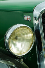 old classic car headlight