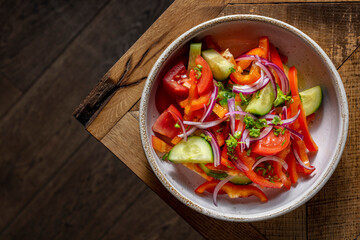 Spring fresh vegetable salad