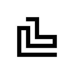 modern letter L or LL monogram logo design