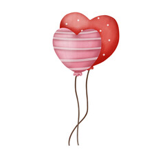 heart-ballon watercolor