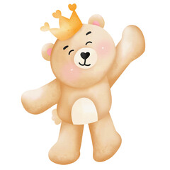 valentine-teddy-bear watercolor