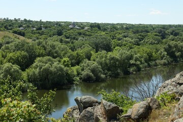 Beautiful landscape with canyon on sunny day