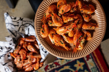 Boiled shrimps