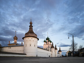 The Kremlin of Rostov the Great in the rays of the setting sun