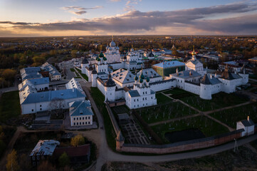 The Kremlin of Rostov the Great in the rays of the setting sun