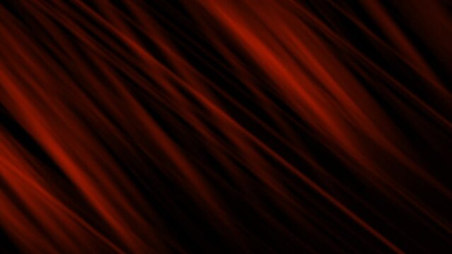 Abstract red background with glowing lines. Animated red light twinkles with oblique lines on a black background