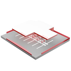 electric vehicle battery charging station new energy technology 3d illustration