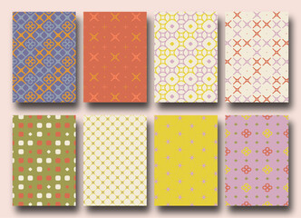 Vector set of 70s backgrounds. collection of the 60s and the 70s wallpaper inspired posters.