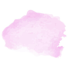 Pink brush watercolor stroke on transparent background. PNG file.