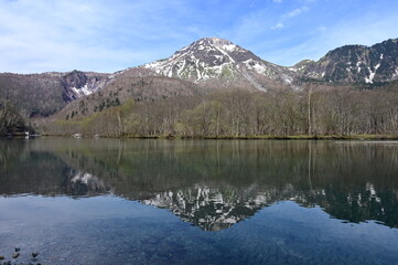 上高地　焼岳と大正池