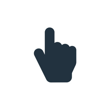 Hand icon in trendy flat style isolated on white background.  hand symbol, cursor for web and mobile apps.