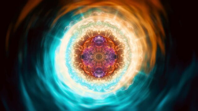 Mandala 3D Kaleidoscope seamless loop Psychedelic Trippy