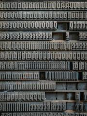 ancient  German Gothic movable type