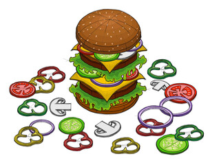 Illustration Hamburger 