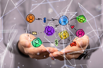 people network structure HR - Human resources management and recruitment