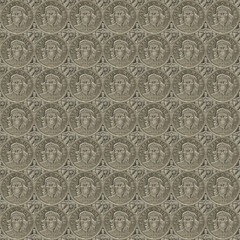 Three Cuban pesos coin. Background from coins. Full frame shot of coins. obverse and reverse of the...