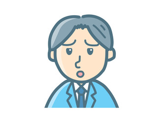 サラリーマンのバストアップ