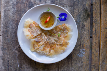 Crispy Shrimp and Pork Pancakes. The menu of appetizers that many people like