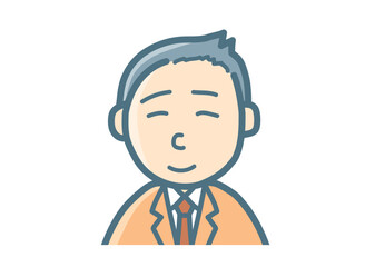 サラリーマンのバストアップ