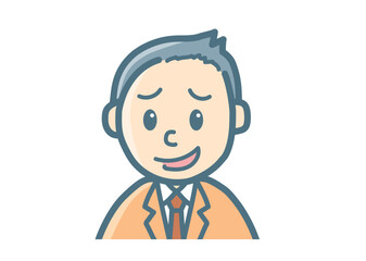 サラリーマンのバストアップ