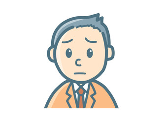 サラリーマンのバストアップ