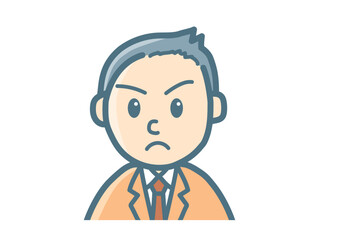 サラリーマンのバストアップ