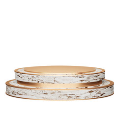 Shiny sparkling marble pattern display stand for product display 3D illustration