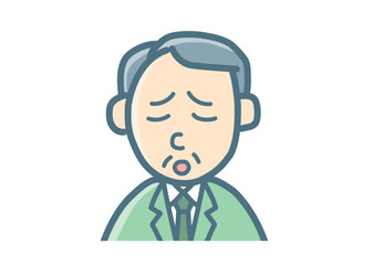 サラリーマンのバストアップ