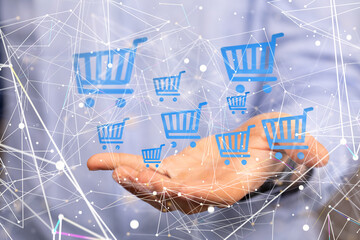 Add To Cart Internet Web Store Buy Online E-Commerce concept.