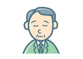 サラリーマンのバストアップ