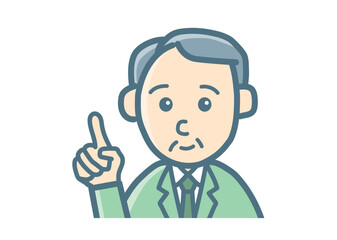 サラリーマンのバストアップ