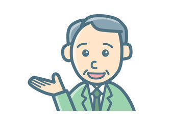 サラリーマンのバストアップ