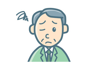 サラリーマンのバストアップ