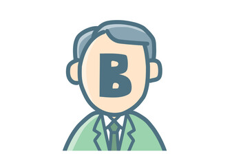 サラリーマンのバストアップ