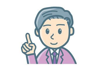 サラリーマンのバストアップ