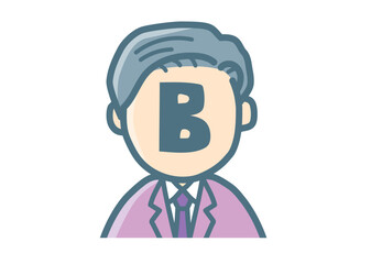 サラリーマンのバストアップ