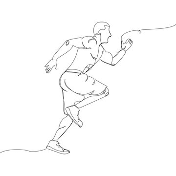recommend clip art: Man running, sprinter one line art. Continuous line drawing sports, fitness, physical education, athletics, run, jogging, gym, sexy body, fast run, speed, human.