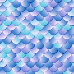 Mermaid skin seamless pattern. Fantastic fish scale background.
