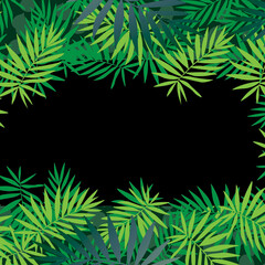 Fototapeta na wymiar tropical green leaf pattern background