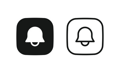 notification bell icon. alarm ring symbol sign