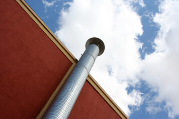 metal chimney of a factory