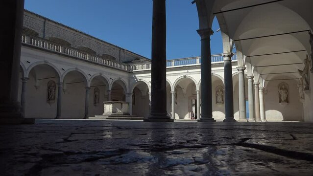Interior of the abbey of montecassino, italy