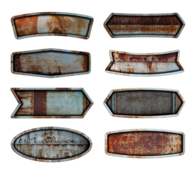 Old steel metal sign plate texture background, isolated Clipping paths for design work empty free space mock up
