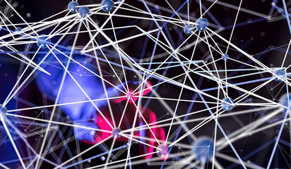 Global network concept. 3D rendering
