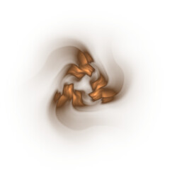 Abstract brown energy vortex element