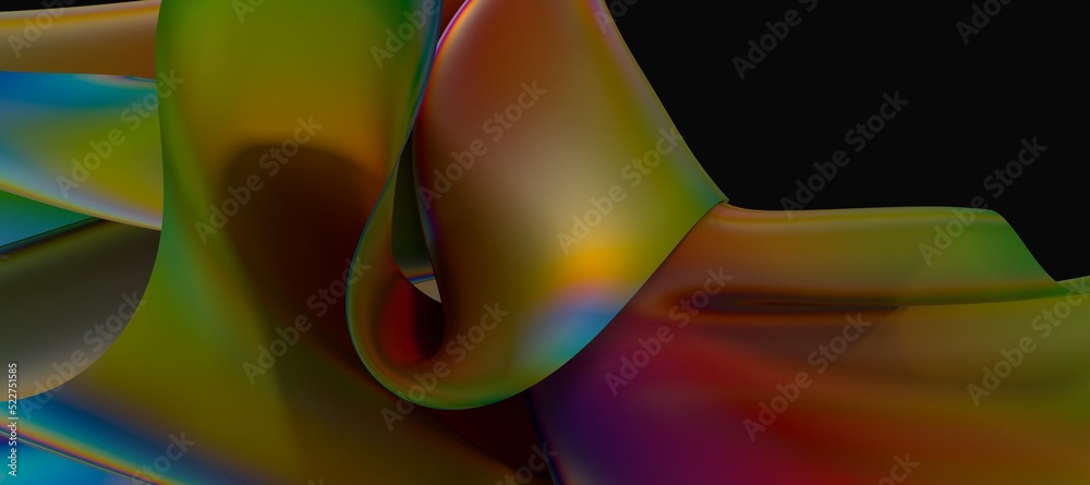 Poster Abstract fluid gradient shape flowing