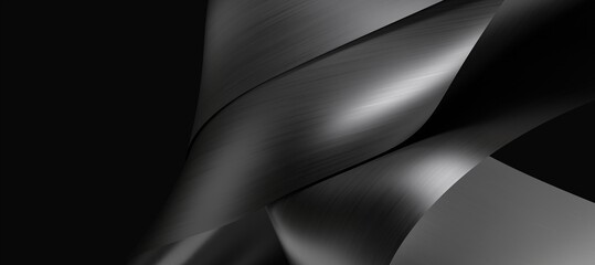 Abstract Dynamic Black Background with Various Shape Design. Usable for Background, Wallpaper, Banner, Poster