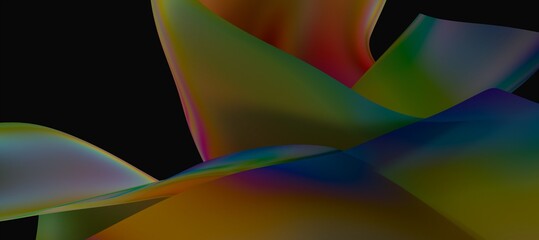 Abstract fluid gradient shape flowing