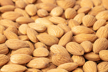 Almond. Almond background..Whole bulk almonds.