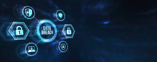 Internet, business, Technology and network concept. Cyber security data protection business technology privacy concept. 3d illustration